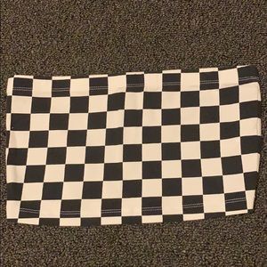 Checkerboard tube top